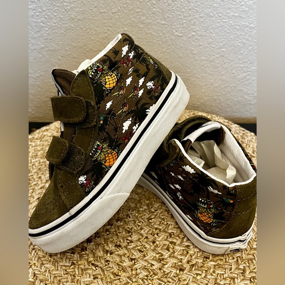 Kids Vans Sk8-Mid Reissue “Dineapple Military” Pattern - Picture 1 of 7